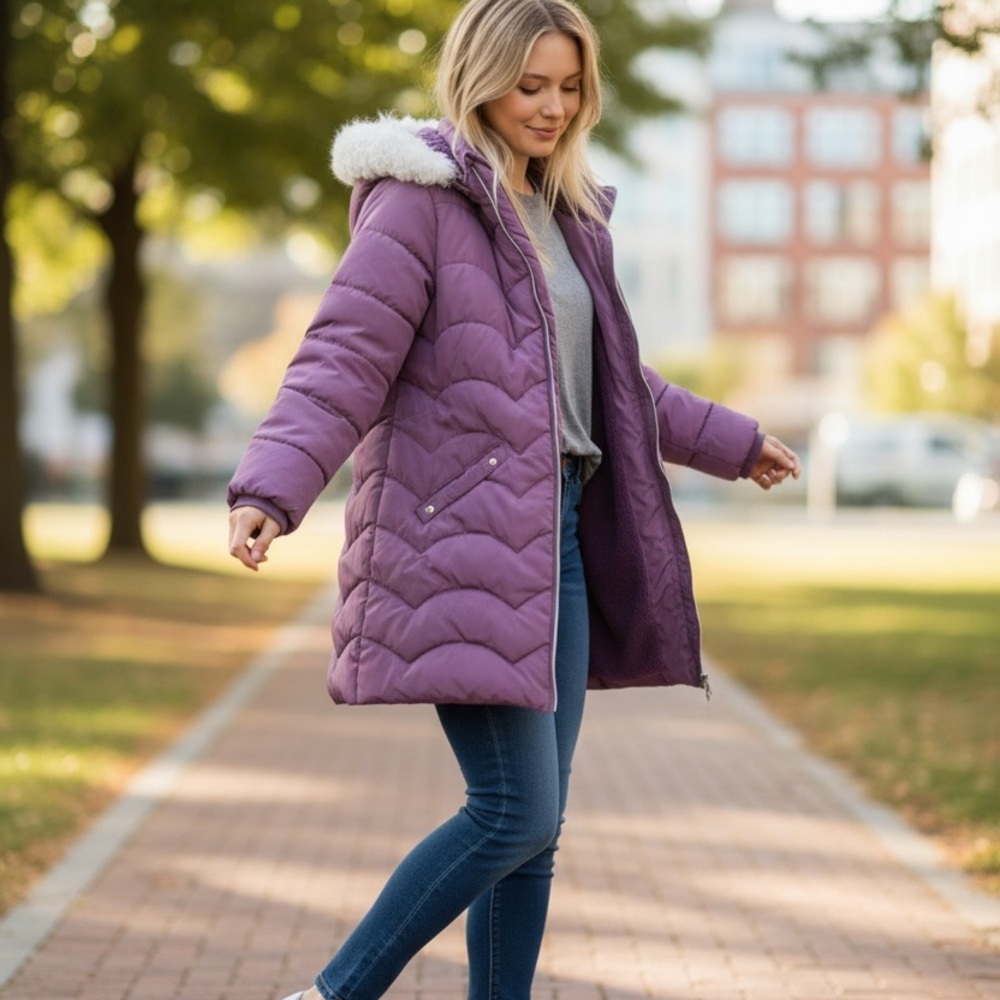 Arctic Squad Girls Winter Jacket 6X Purple - Thrift Shop